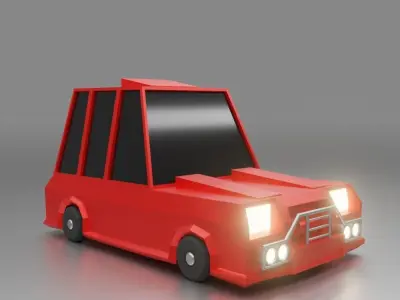 Car Low Poly Toon Low-poly 3D model