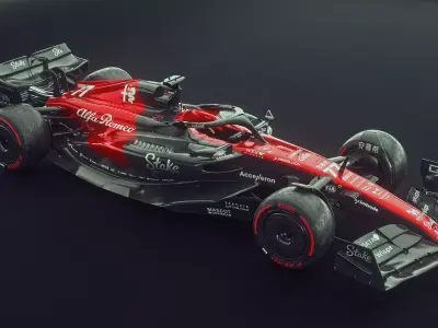 f1 alfa romeo team stake c43 Low-poly 3D model