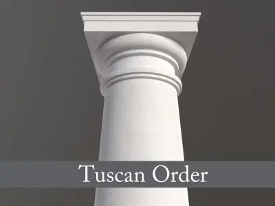 Columns of Classical Architectural Orders  Low-poly 3D model