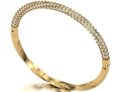Diamond  Twist Bracelet  3D print model
