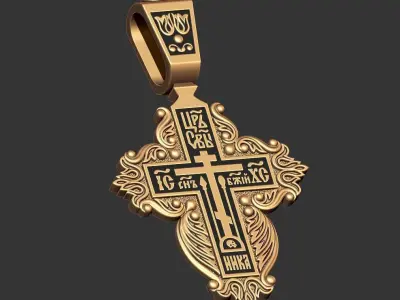 ORTHODOX CROSS WITH ENAMEL 3D print model