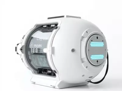 Futuristic Capsule Model Pack with Interactive Display Low-poly 3D model