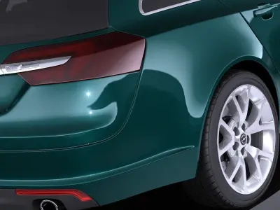 Opel Insignia sports tourer 2015 VRAY 3D model