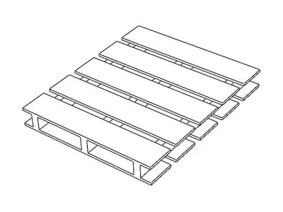 Wood Pallet Free low-poly 3D model