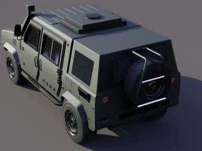 Car Jeep Low-poly 3D model