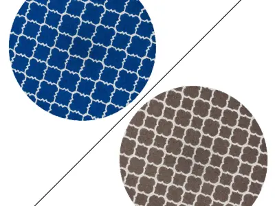 Round Rug Set 105 3D model