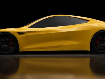 Tesla Roadster 2020 Low-poly 3D model