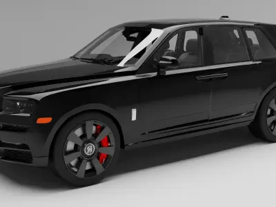 Rolls Royce Culinan with interior 3D model