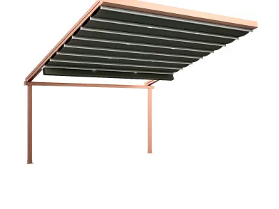 Motorized Pergola 5 copper matte 3D model