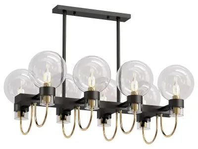 mohave-lsp-8397 chandelier with six glass globes hanging from... 3D model
