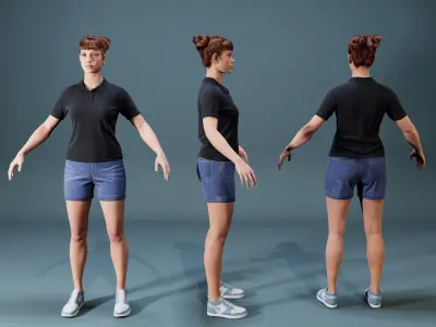 Modular Urban Clothing - Rigged - GameReady Low-poly 3D model