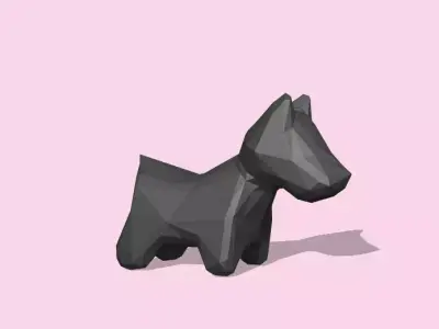 A Lowpoly Dog for decoration 3D print model