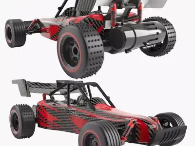 Remote Control Car Red 3D model