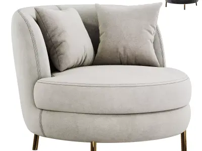 FH 7234 Luxury Sofa Set Low-poly 3D model
