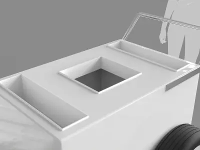 Ice Cream Popsicle Cart 3D model