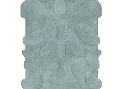 Exclusive Blue Large Blot Rug 3D model