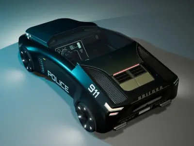 Sci-Fi Car 1 Low-poly 3D model