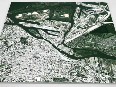 Cityscape Szczecin Poland 3D model