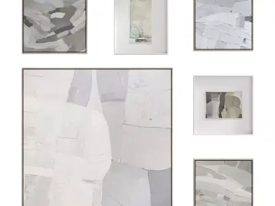 Abstract Painting Frame Set 06 3D model
