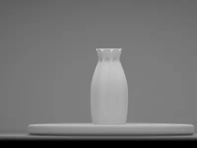 the vase roses in Free 3D model