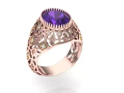 golden ring- jewelry 3D print model