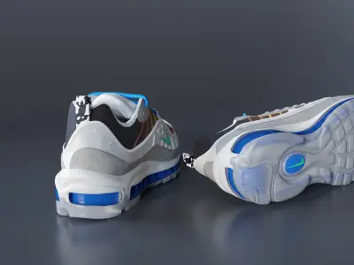 Sneaker Air Max 98 On-Air NYC Low-poly 3D model