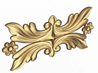 Carved Plaster Molding Decoration 047 Low-poly 3D model