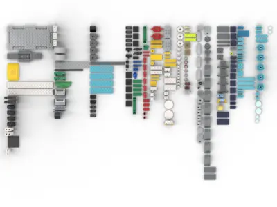 PixelBricks3D - LEGO Car Wash  3D print model