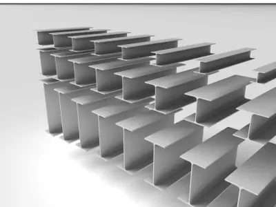 Metal Beam HEAA 3D model