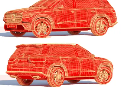 BENZ-GLS police car 3D model