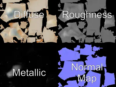 Casual Beige Shorts Model Pack  Versatile Urban Outfit Low-poly 3D model