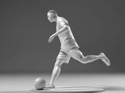 Footballer 05 Footstrike 02 Stl 3D print model