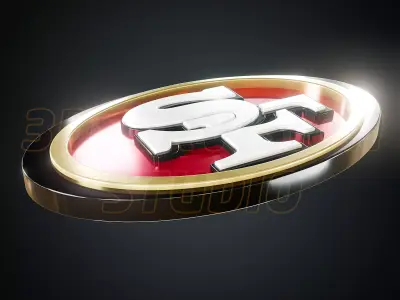 San Francisco 49ers logo - Cinematic - 3D print 3D model