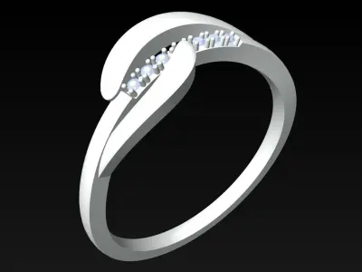 Diamond Ring - Womens Rings - N420337 Free 3D print model