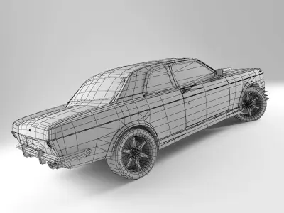 Gaz 24 Volga Low-poly 3D model