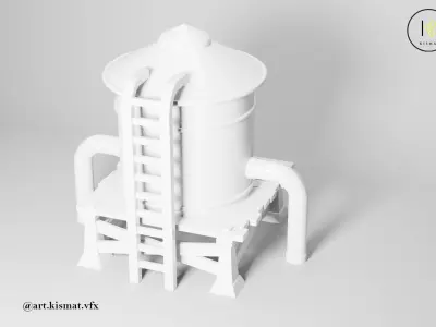 Water Tank CG Model Free 3D model