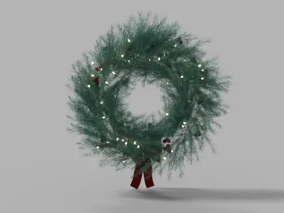 Wreath  Low-poly 3D model