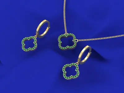 VAN CLEEF  SET WITH STONE 3D print model