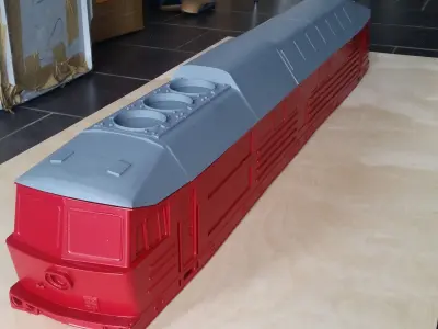 Russian diesel locomotive upper part BR 130 3D print model