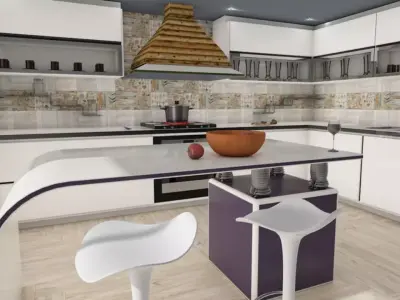 Kitchen interior design 3D model