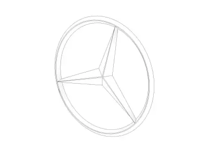 3D Mercedes Emblem 3D model