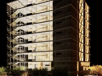 Revit 2 Stars Hotel 2018 3D model