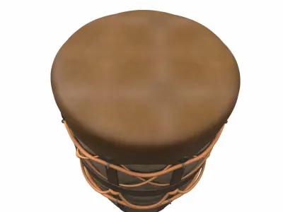 Decorated drum 3D model