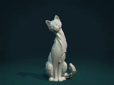 Cat figurine 3D print model