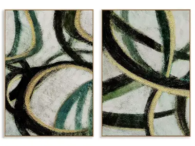 Abstract Painting Frame set 3D model 97