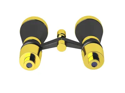 Gold mini binocular 3d model Free 3D model