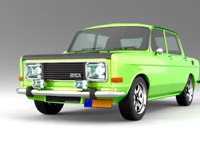Simca 1000 Rallye 2 1976-1978 Low-poly 3D model
