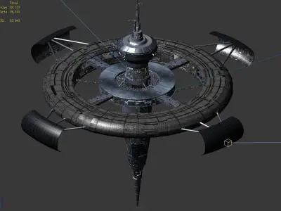 Colonial satellite 3D model