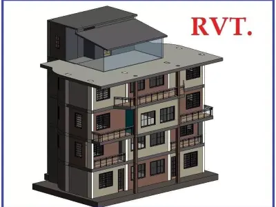 Revit Small House Design 3D model