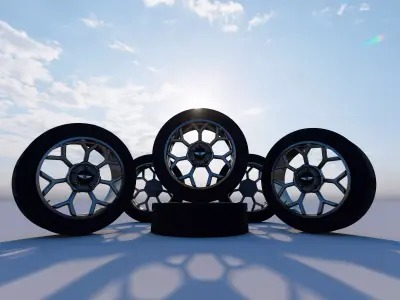 wheel cub  Low-poly 3D model